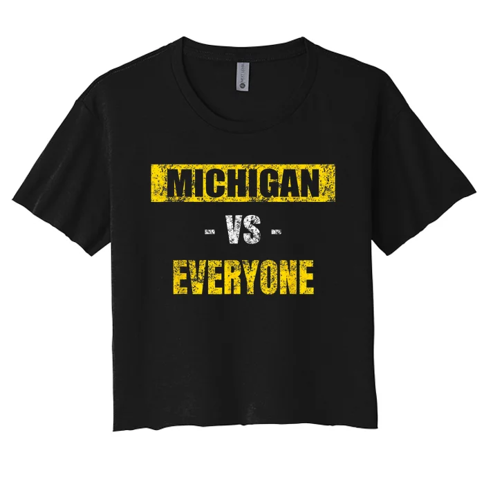 Michigan Vs. Everyone Vintage Michigan Revenge Tour Women's Crop Top Tee