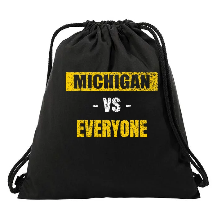 Michigan Vs. Everyone Vintage Drawstring Bag