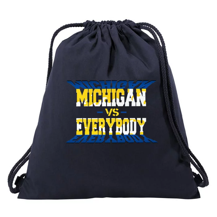 Michigan vs. Everyone Drawstring Bag