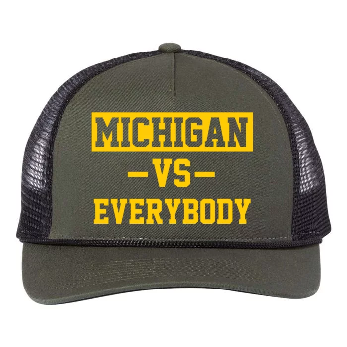 Michigan Vs Everybody Retro Rope Trucker Hat Cap