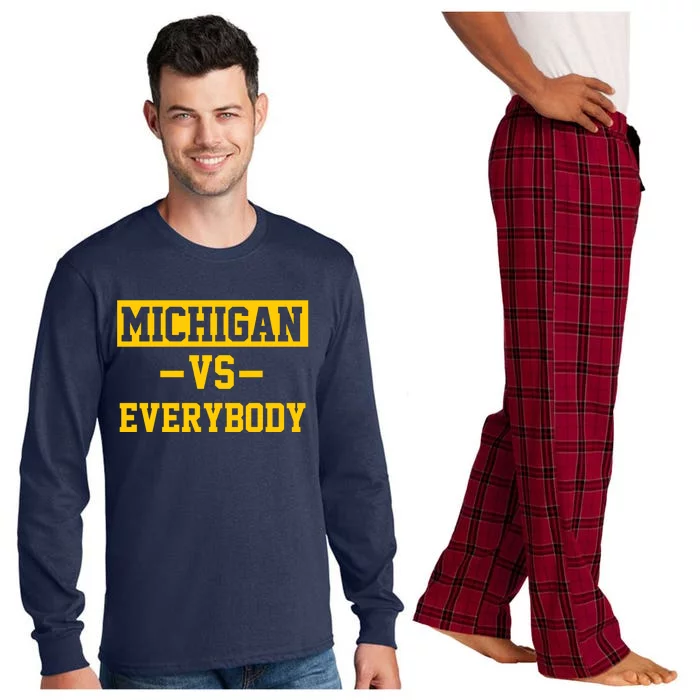 Michigan Vs Everybody Long Sleeve Pajama Set