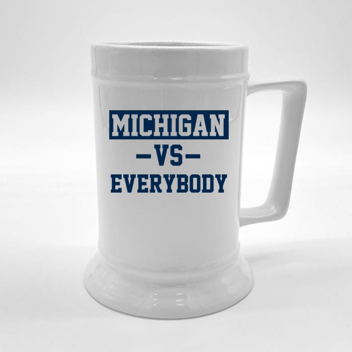 Michigan Vs Everybody Front & Back Beer Stein