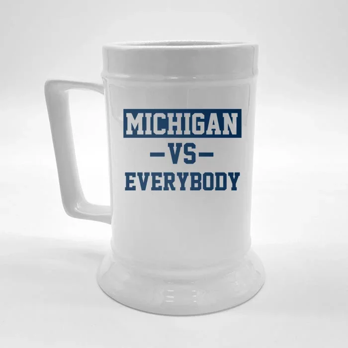 Michigan Vs Everybody Front & Back Beer Stein