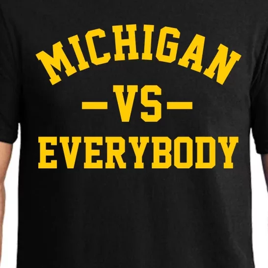 Michigan Vs Everyone Everybody Quote Pajama Set