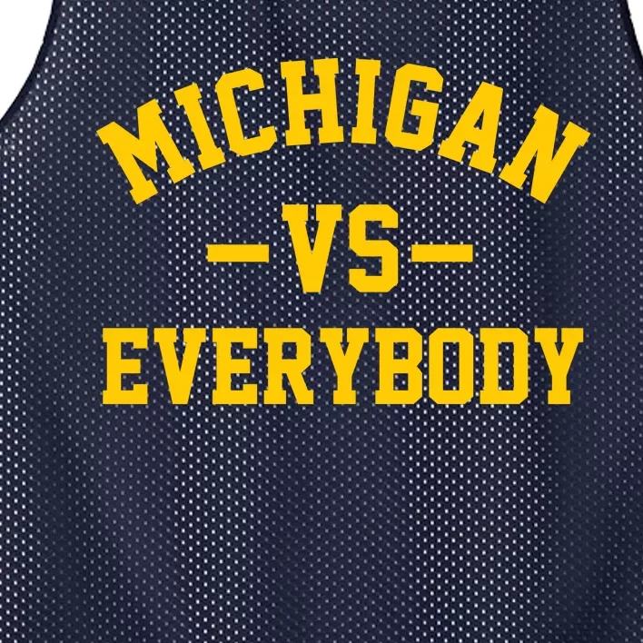 Michigan Vs Everyone Everybody Quote Mesh Reversible Basketball Jersey Tank