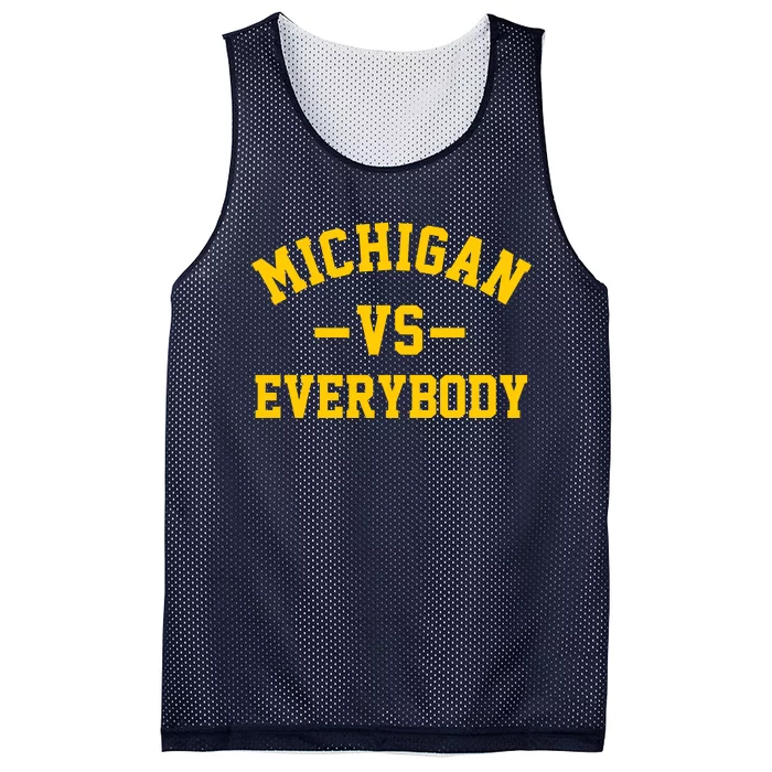 Michigan Vs Everyone Everybody Quote Mesh Reversible Basketball Jersey Tank