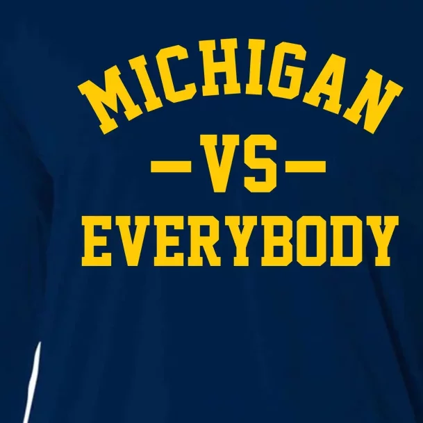 Michigan Vs Everyone Everybody Quote Cooling Performance Long Sleeve Crew