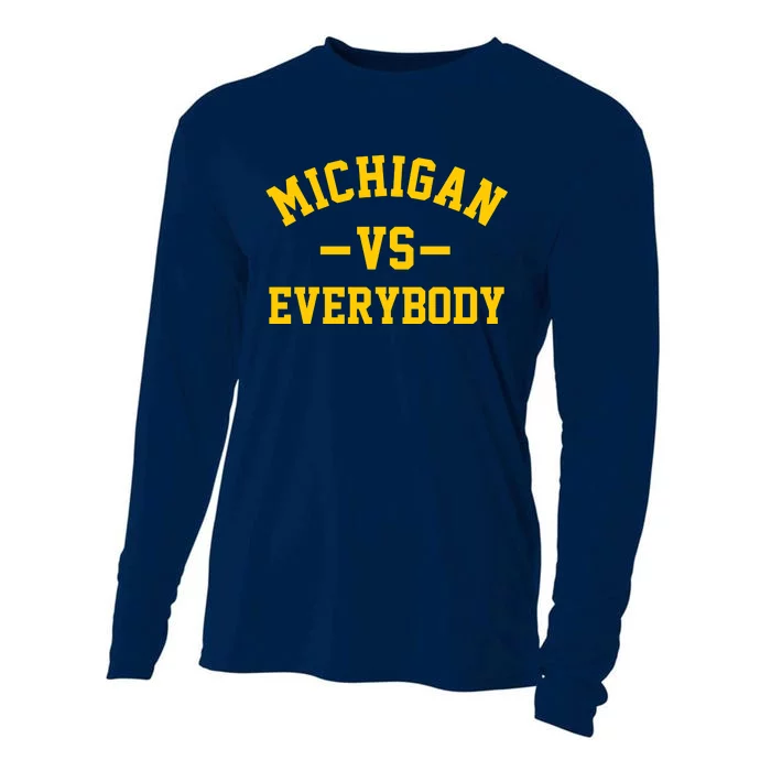 Michigan Vs Everyone Everybody Quote Cooling Performance Long Sleeve Crew