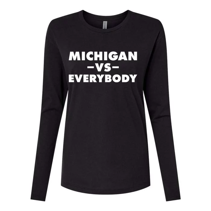 Michigan Versus Everybody Womens Cotton Relaxed Long Sleeve T-Shirt