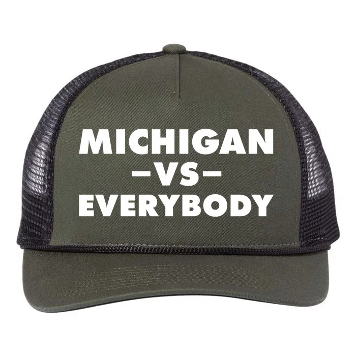 Michigan Versus Everybody Retro Rope Trucker Hat Cap