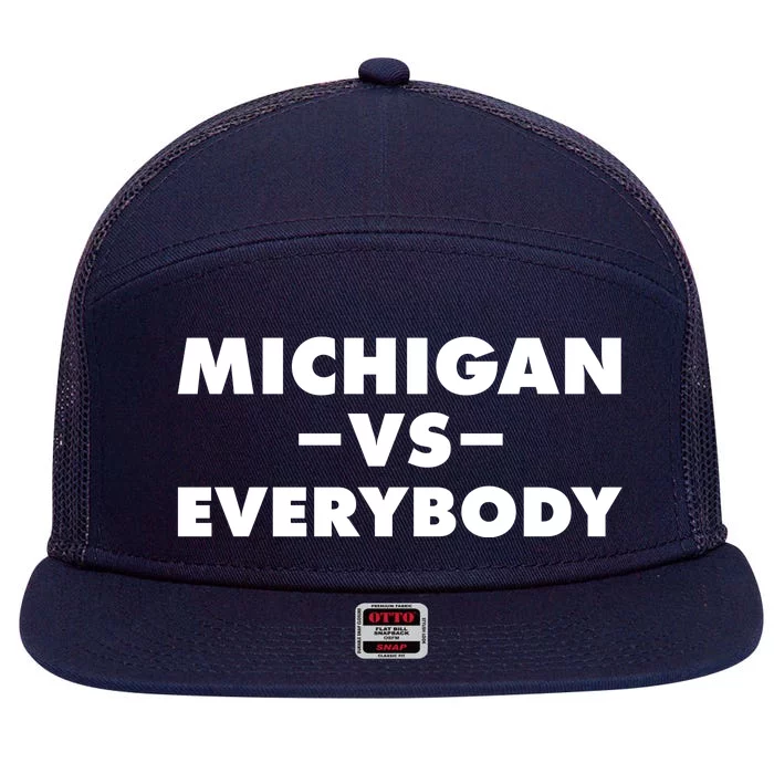 Michigan Versus Everybody 7 Panel Mesh Trucker Snapback Hat