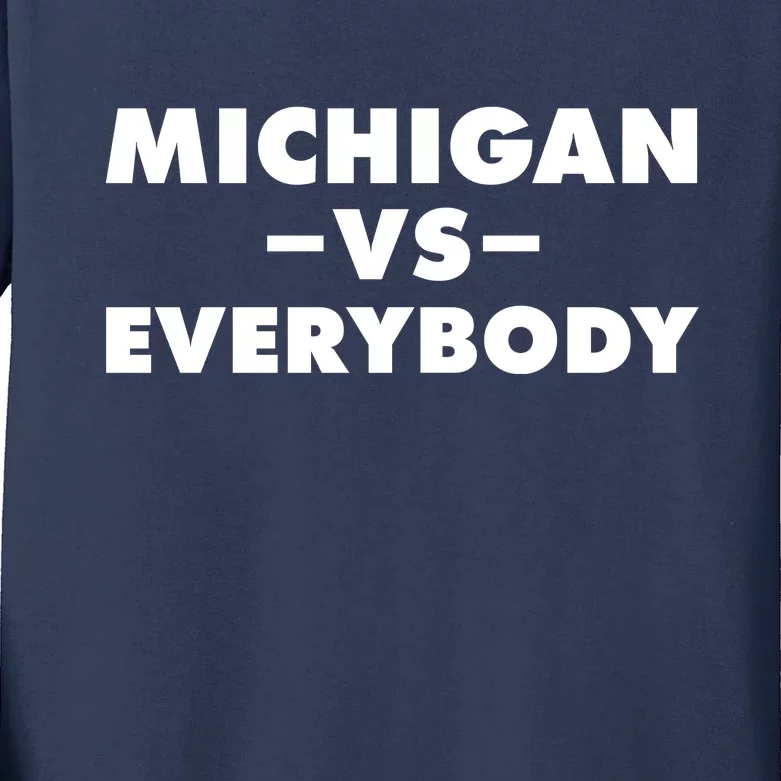 Michigan Versus Everybody Kids Long Sleeve Shirt