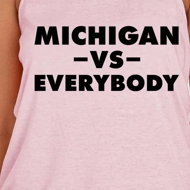 Michigan Versus Everybody Women's Knotted Racerback Tank