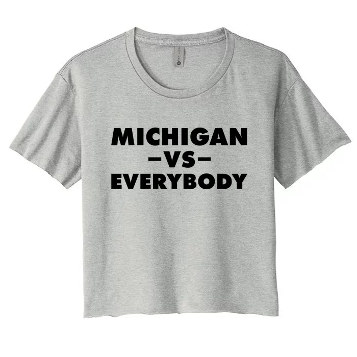 Michigan Versus Everybody Women's Crop Top Tee