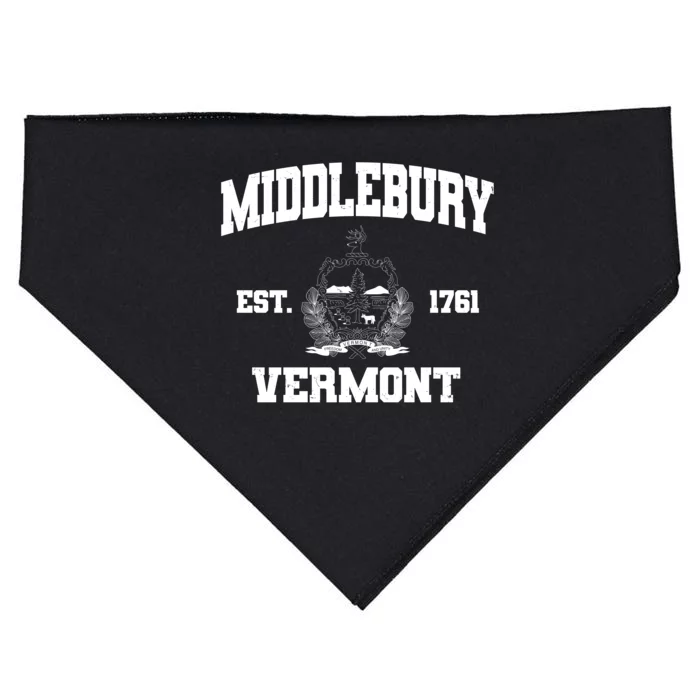 Middlebury Vermont Est 1761 Varsity Logo USA-Made Doggie Bandana