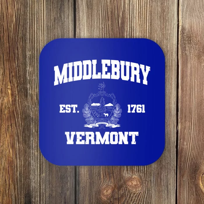 Middlebury Vermont Est 1761 Varsity Logo Coaster