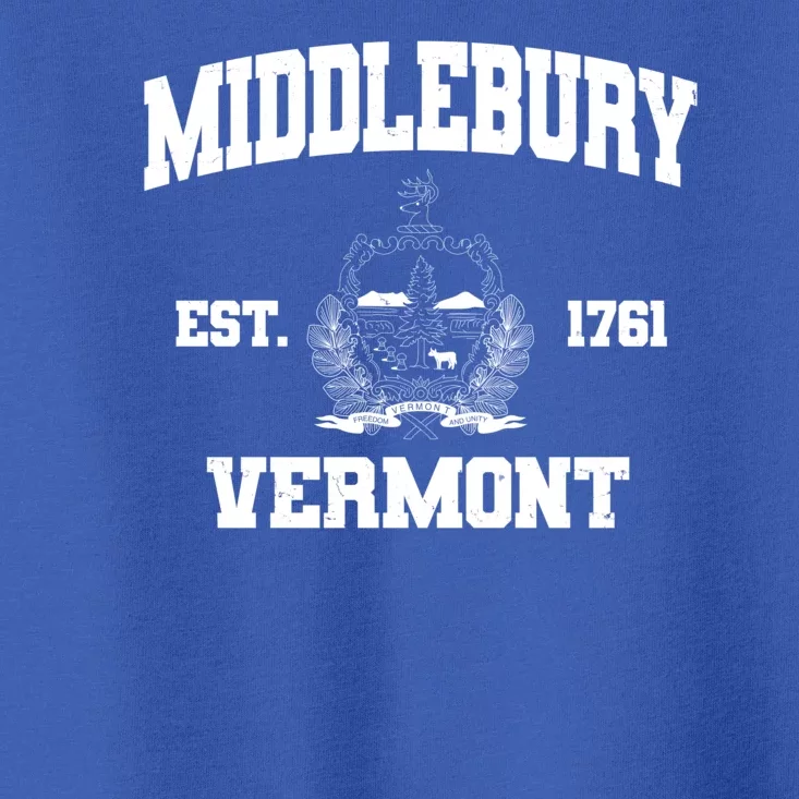 Middlebury Vermont Est 1761 Varsity Logo Toddler T-Shirt