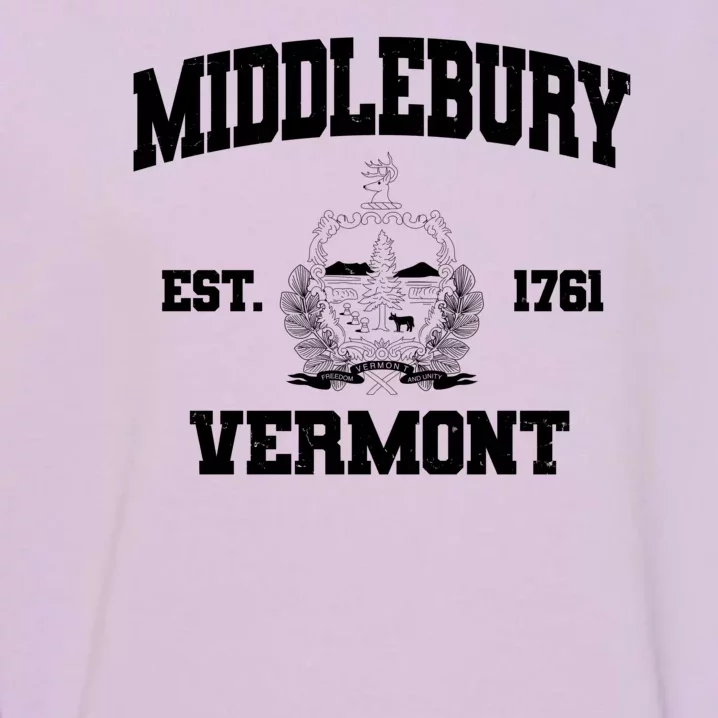 Middlebury Vermont Est 1761 Varsity Logo Garment-Dyed Sweatshirt