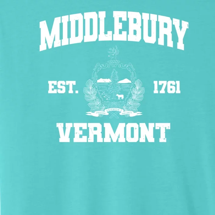 Middlebury Vermont Est 1761 Varsity Logo ChromaSoft Performance T-Shirt