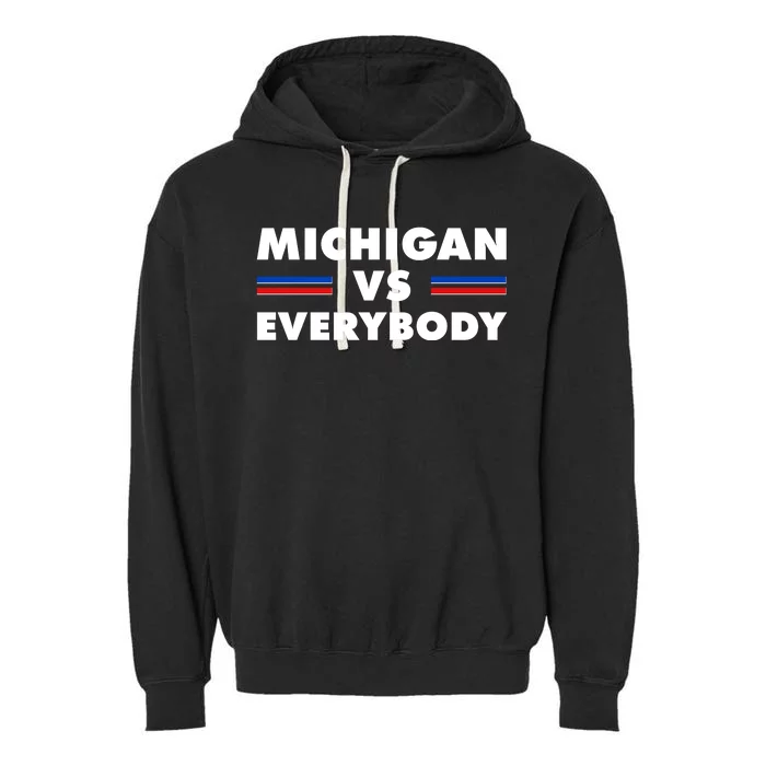 Michigan Vs Everybody Retro Garment-Dyed Fleece Hoodie