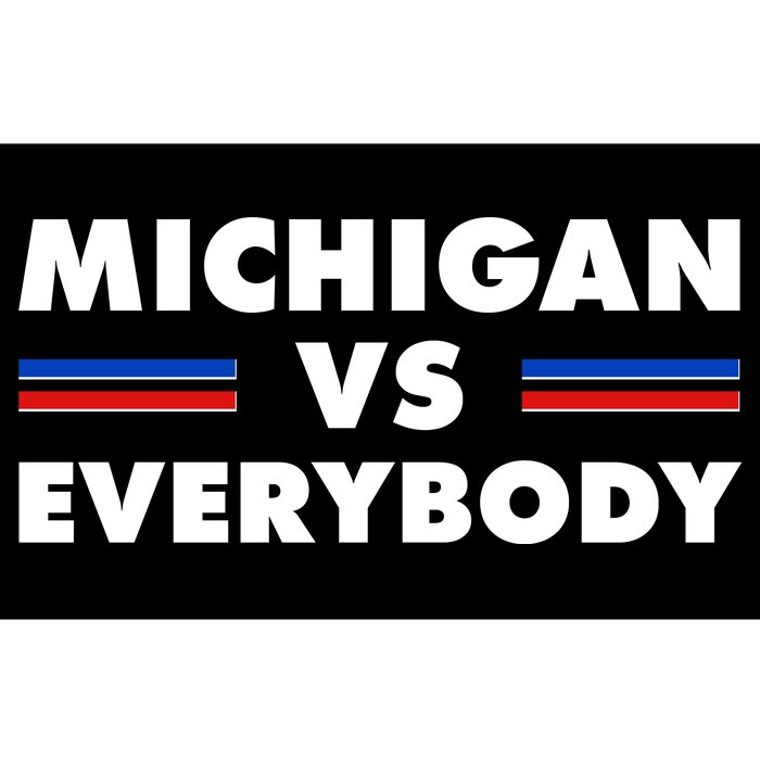 Michigan Vs Everybody Retro Bumper Sticker