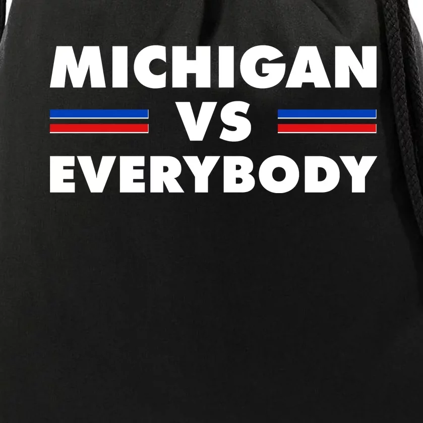 Michigan Vs Everybody Retro Drawstring Bag