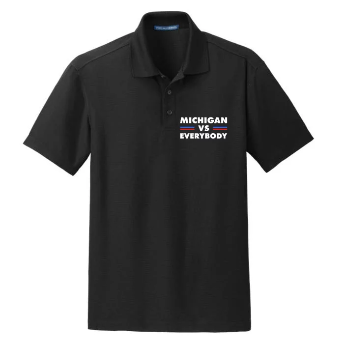 Michigan Vs Everybody Retro Dry Zone Grid Performance Polo