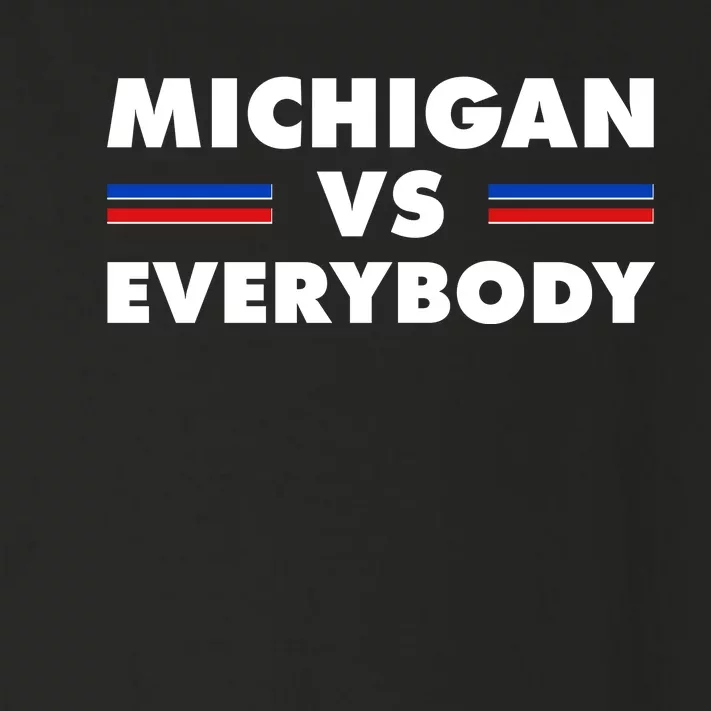 Michigan Vs Everybody Retro Toddler Long Sleeve Shirt