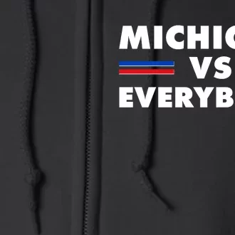 Michigan Vs Everybody Retro Full Zip Hoodie