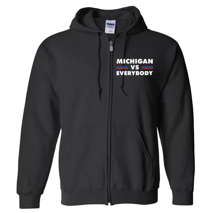 Michigan Vs Everybody Retro Full Zip Hoodie