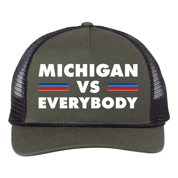 Michigan Vs Everybody Retro Retro Rope Trucker Hat Cap