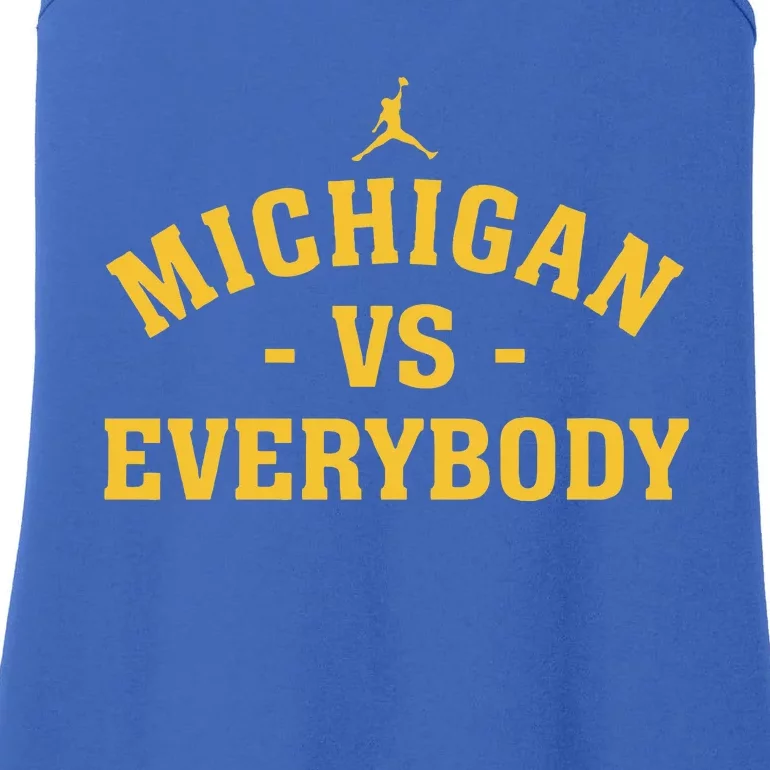 Michigan vs Everyone Everybody Quote Funny Ladies Essential Tank