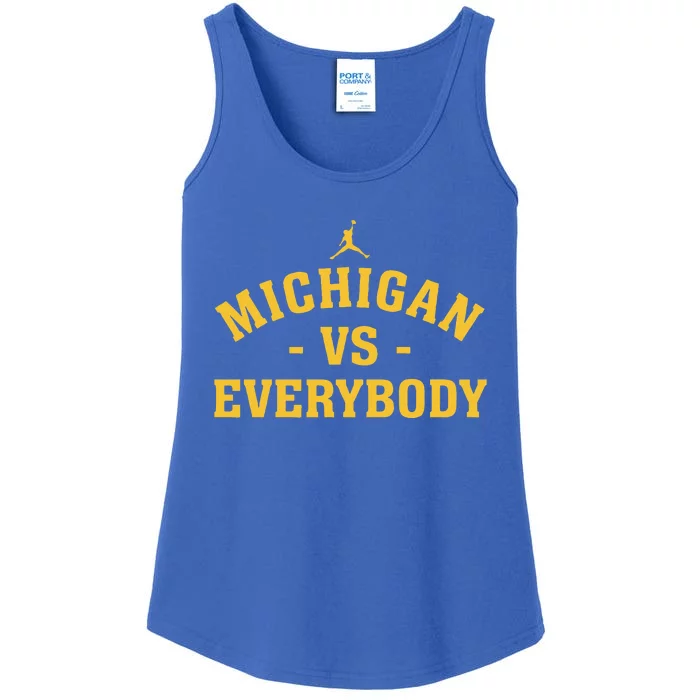 Michigan vs Everyone Everybody Quote Funny Ladies Essential Tank