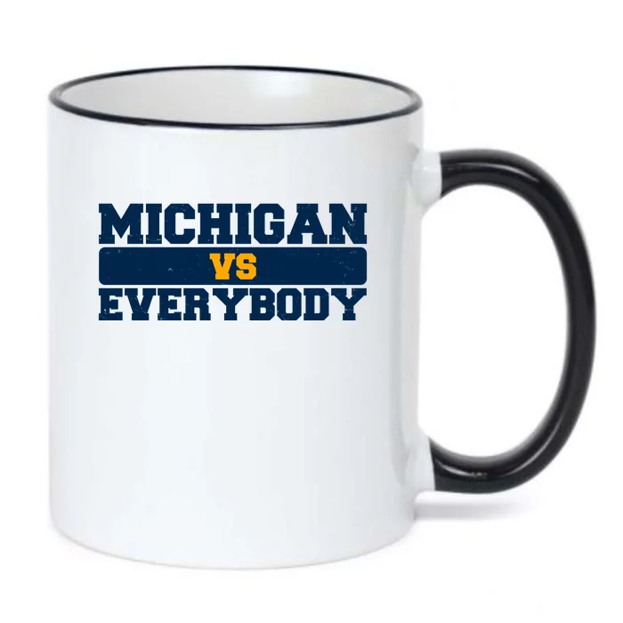 Michigan Versus Everybody Football Sports Fan Black Color Changing Mug