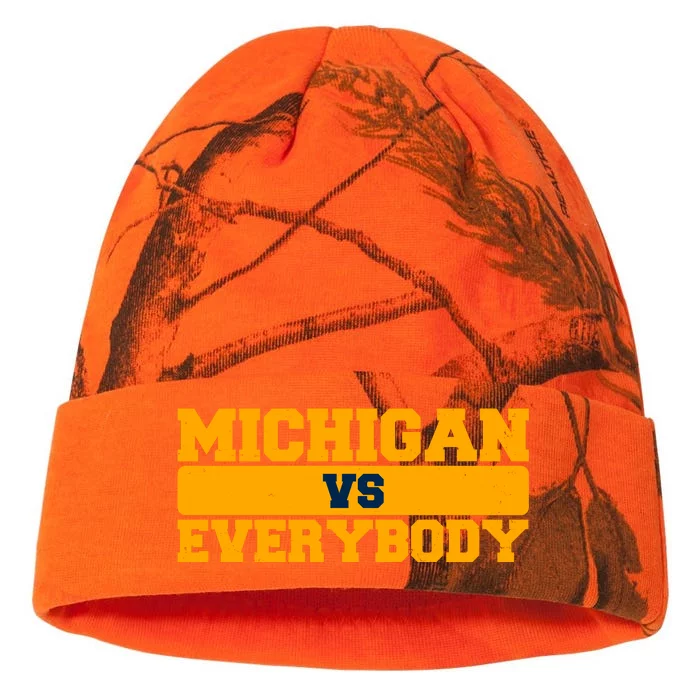 Michigan Versus Everybody Football Sports Fan Kati - 12in Camo Beanie