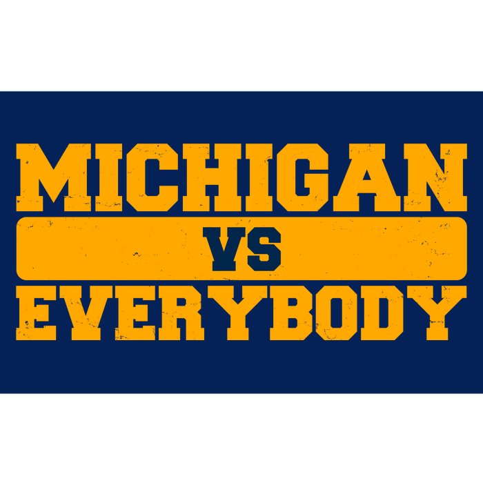 Michigan Versus Everybody Football Sports Fan Bumper Sticker