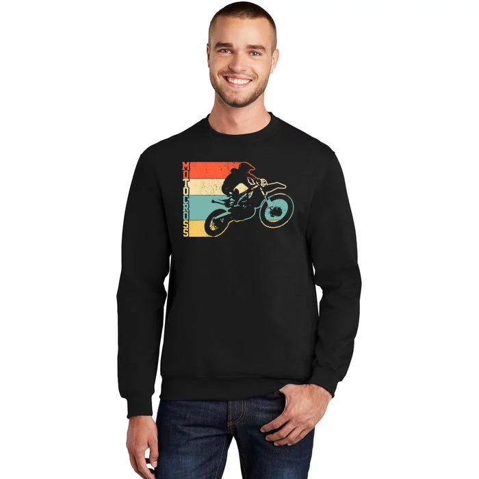 Motocross Vintage Enduro Dirt Bike Motorcycle MX Biker Gift Tall Sweatshirt