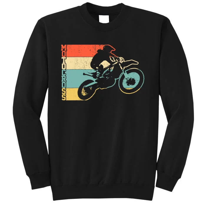 Motocross Vintage Enduro Dirt Bike Motorcycle MX Biker Gift Tall Sweatshirt