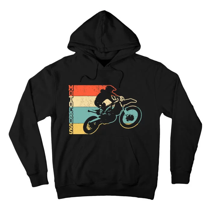 Motocross Vintage Enduro Dirt Bike Motorcycle MX Biker Gift Tall Hoodie