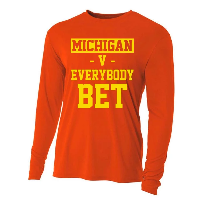 Michigan V Everybody Bet Cooling Performance Long Sleeve Crew