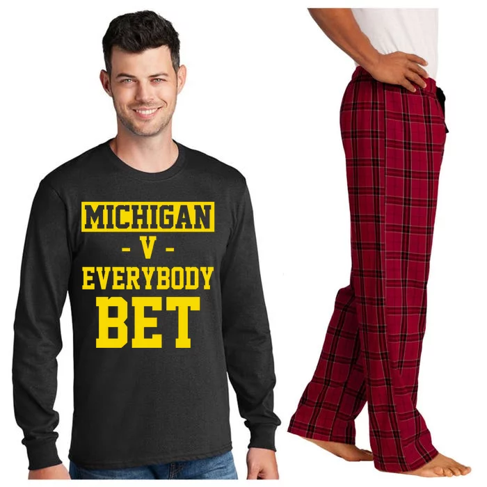 Michigan V Everybody Bet Long Sleeve Pajama Set