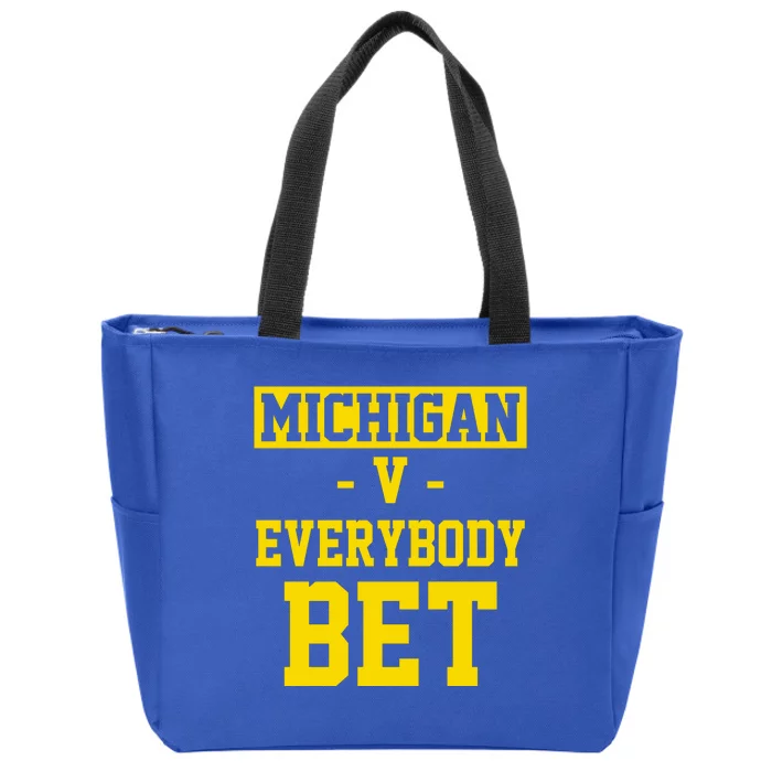 Michigan V Everybody Bet Zip Tote Bag