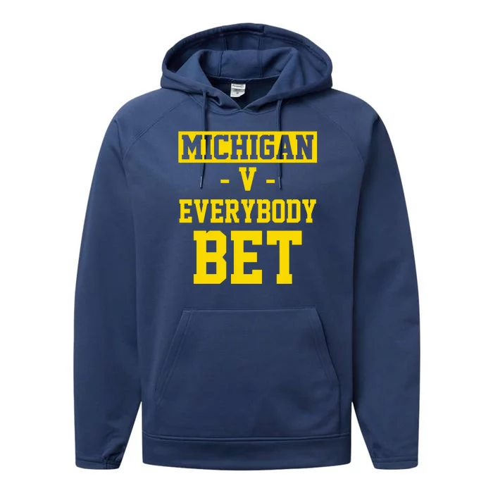 Michigan V Everybody Bet Performance Fleece Hoodie