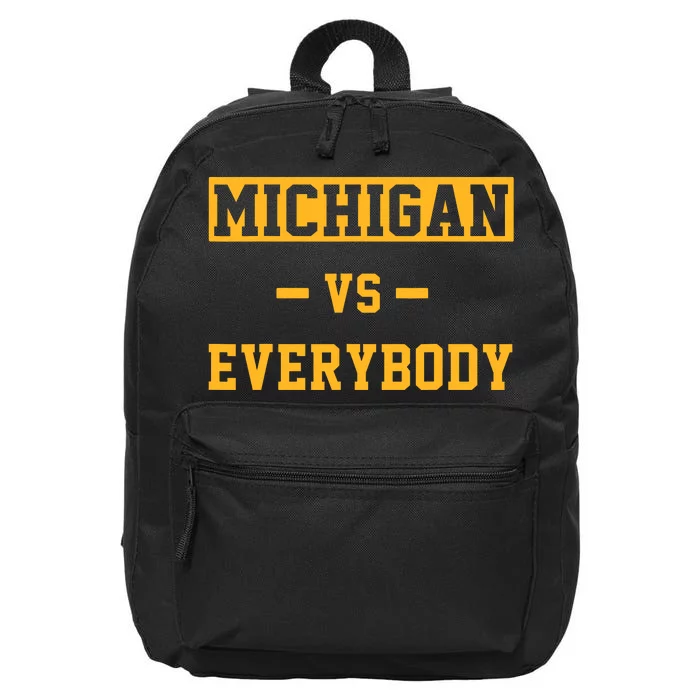 Michigan_ Vs Everything Everybody 16 in Basic Backpack