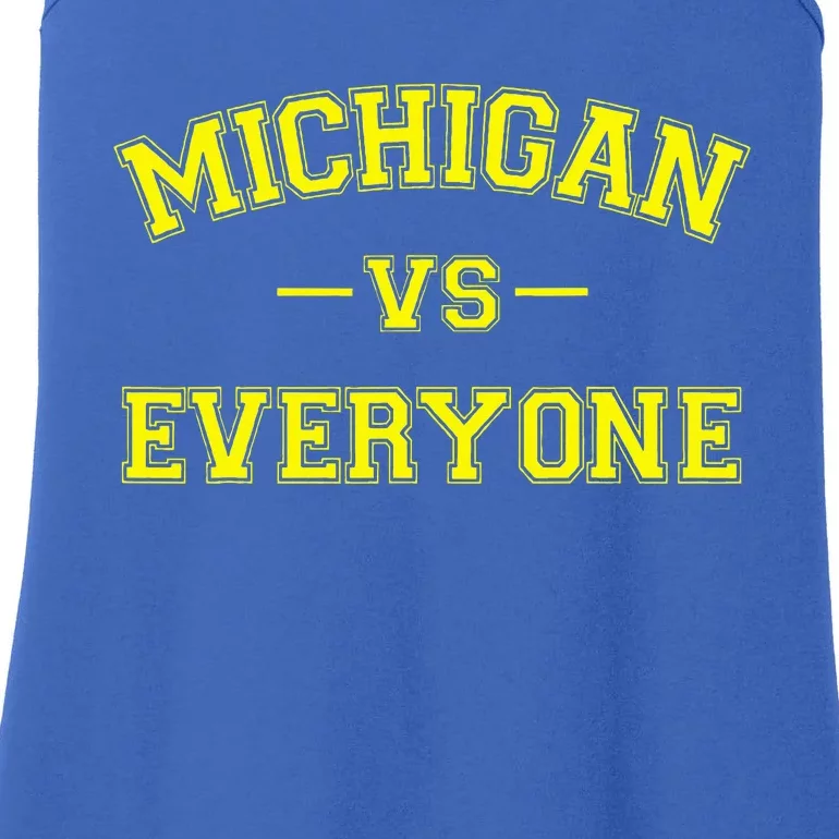 Michigan vs Everyone Funny Battle Ladies Essential Tank