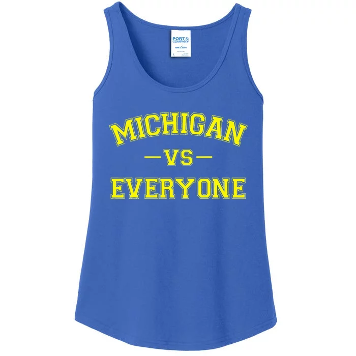 Michigan vs Everyone Funny Battle Ladies Essential Tank