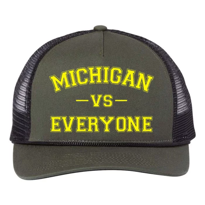 Michigan vs Everyone Funny Battle Retro Rope Trucker Hat Cap