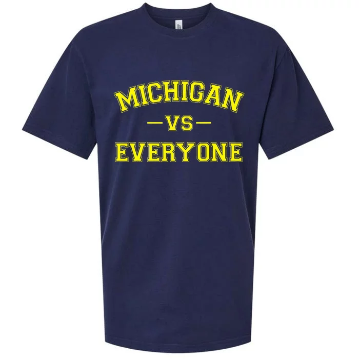 Michigan vs Everyone Funny Battle Sueded Cloud Jersey T-Shirt