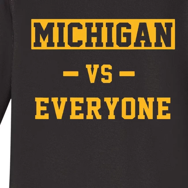 Michigan vs Everything Everyone Baby Long Sleeve Bodysuit