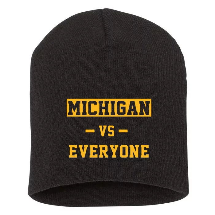 Michigan vs Everything Everyone Short Acrylic Beanie